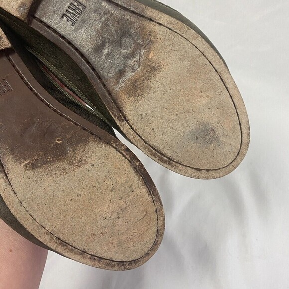 Frye Carson Ballet Flats Leather Slip On Brown Shoes Closed Toe Size 6.5 Ballet - Picture 8 of 9